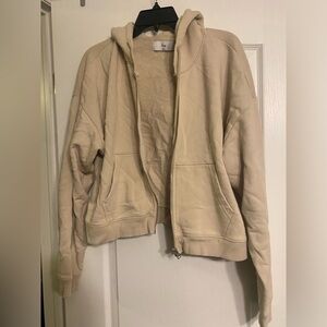 TNA beige zipper hoody